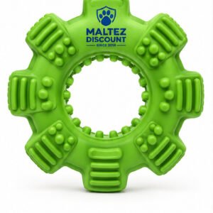 Maltez Discount Textured Ring Dog Chew Toy - Green