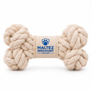 Maltez Discount Knotted Rope Bone Dog Toy - Natural