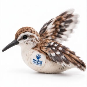 Maltez Discount Rechargeable Interactive Bird Cat Toy - Brown and White