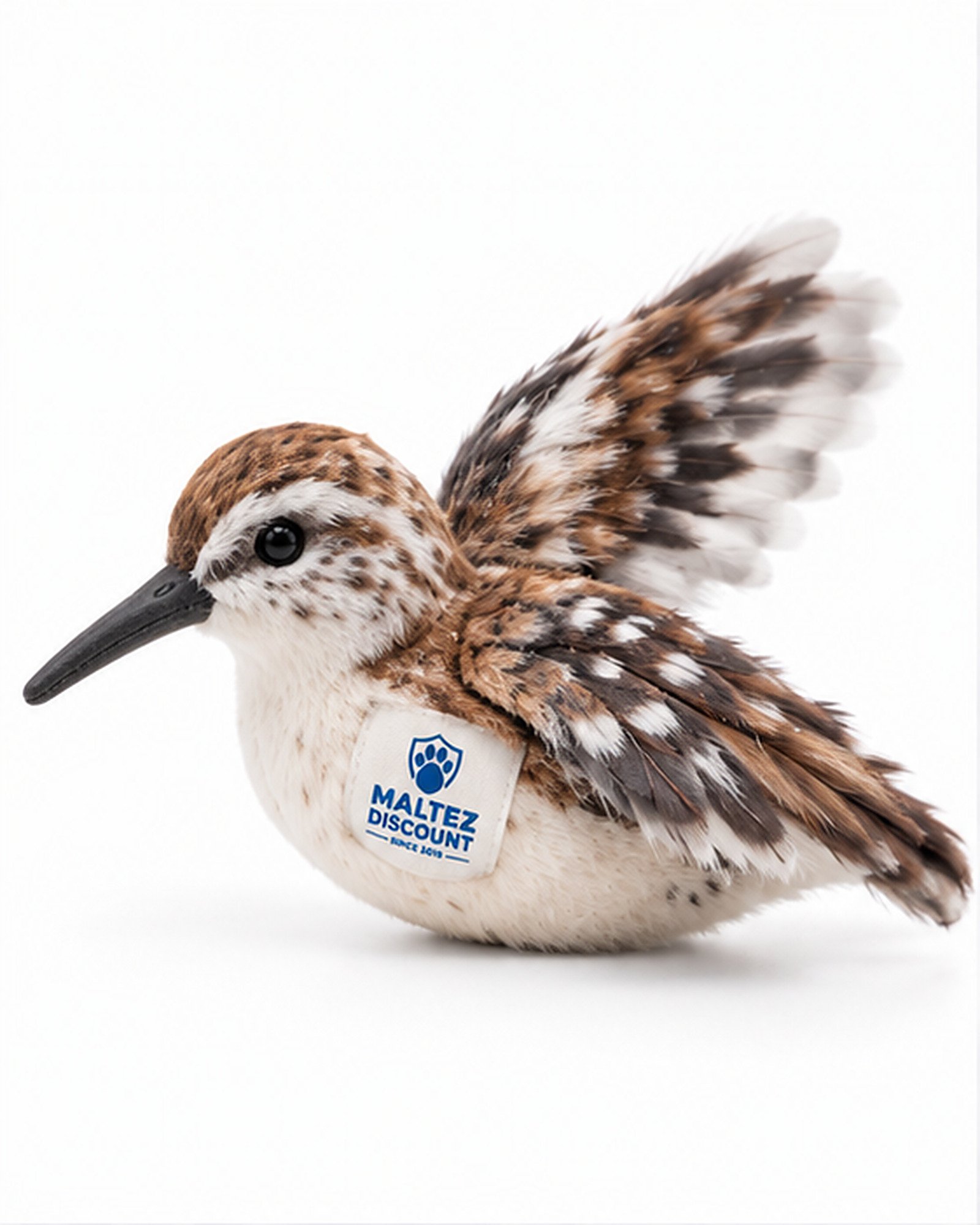 Maltez Discount Rechargeable Interactive Bird Cat Toy - Brown and White