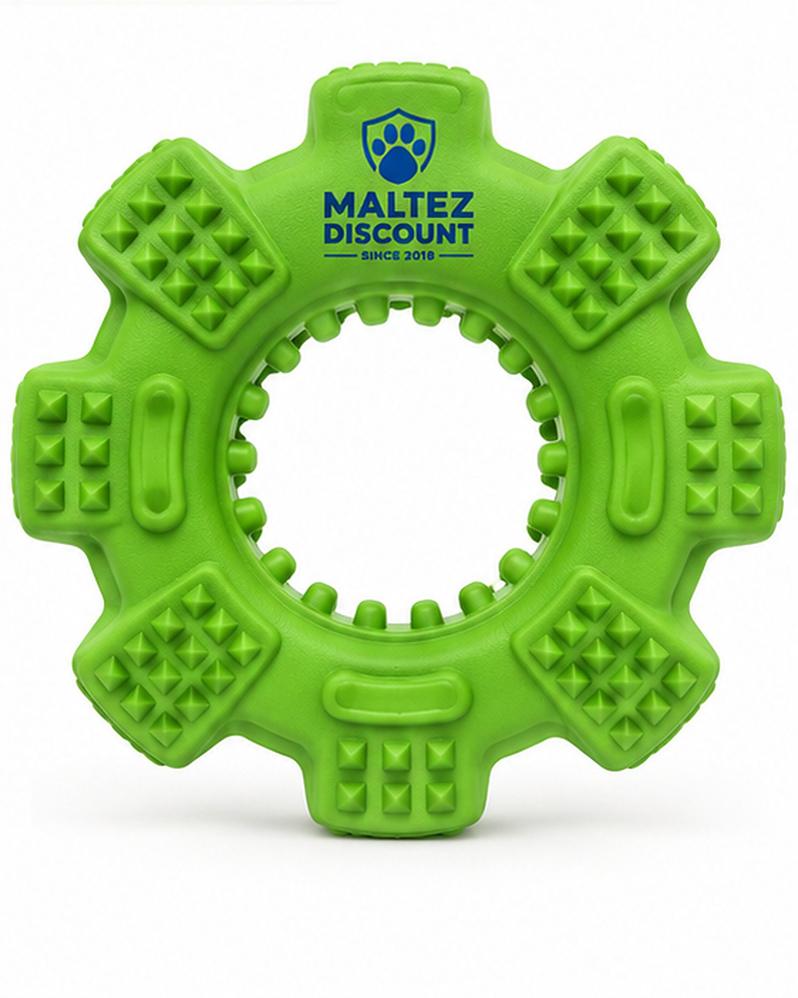 Maltez Discount Textured Ring Dog Chew Toy - Green - Image 4