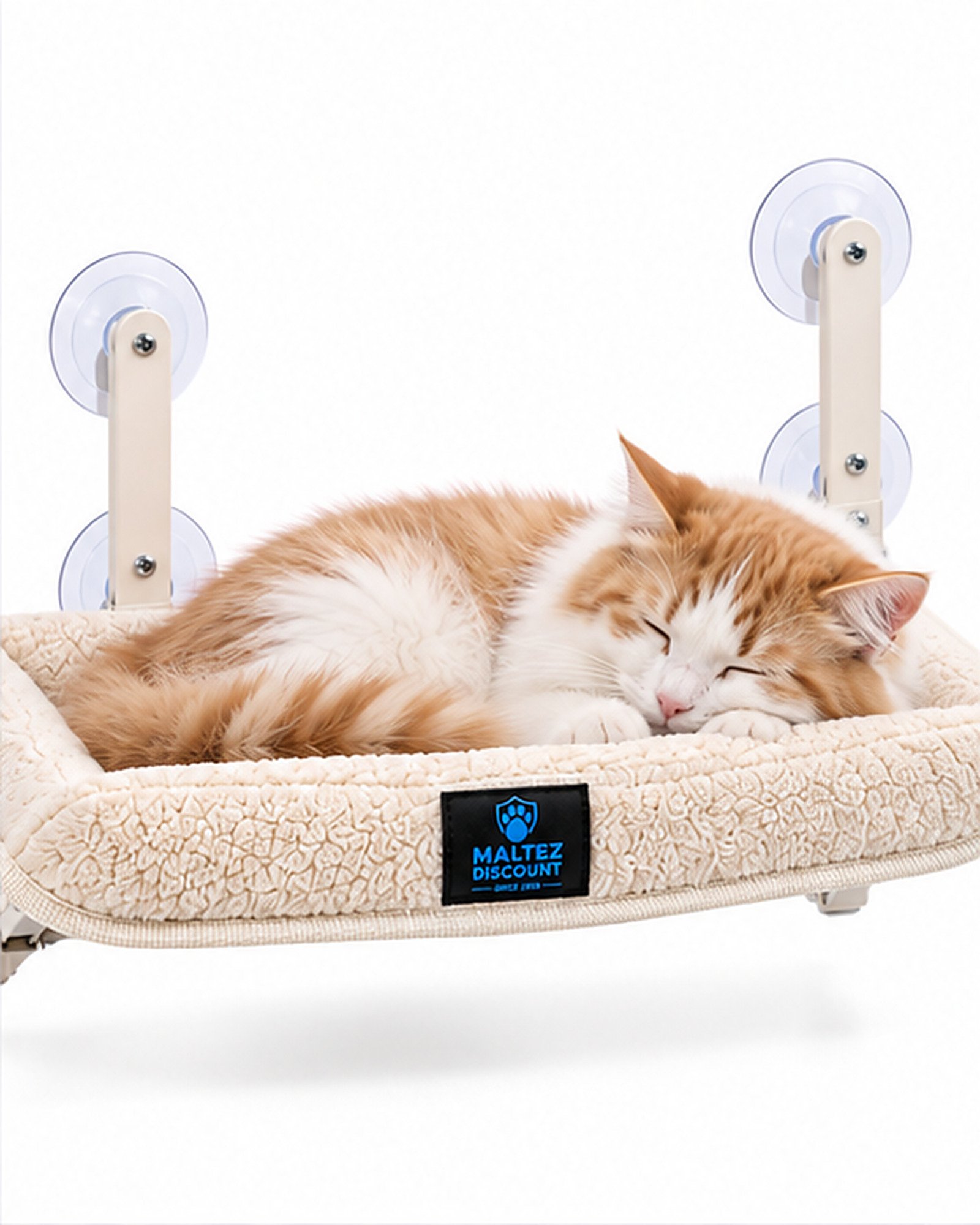 Maltez Discount Suction Cup Window Cat Perch - Cream - Image 6