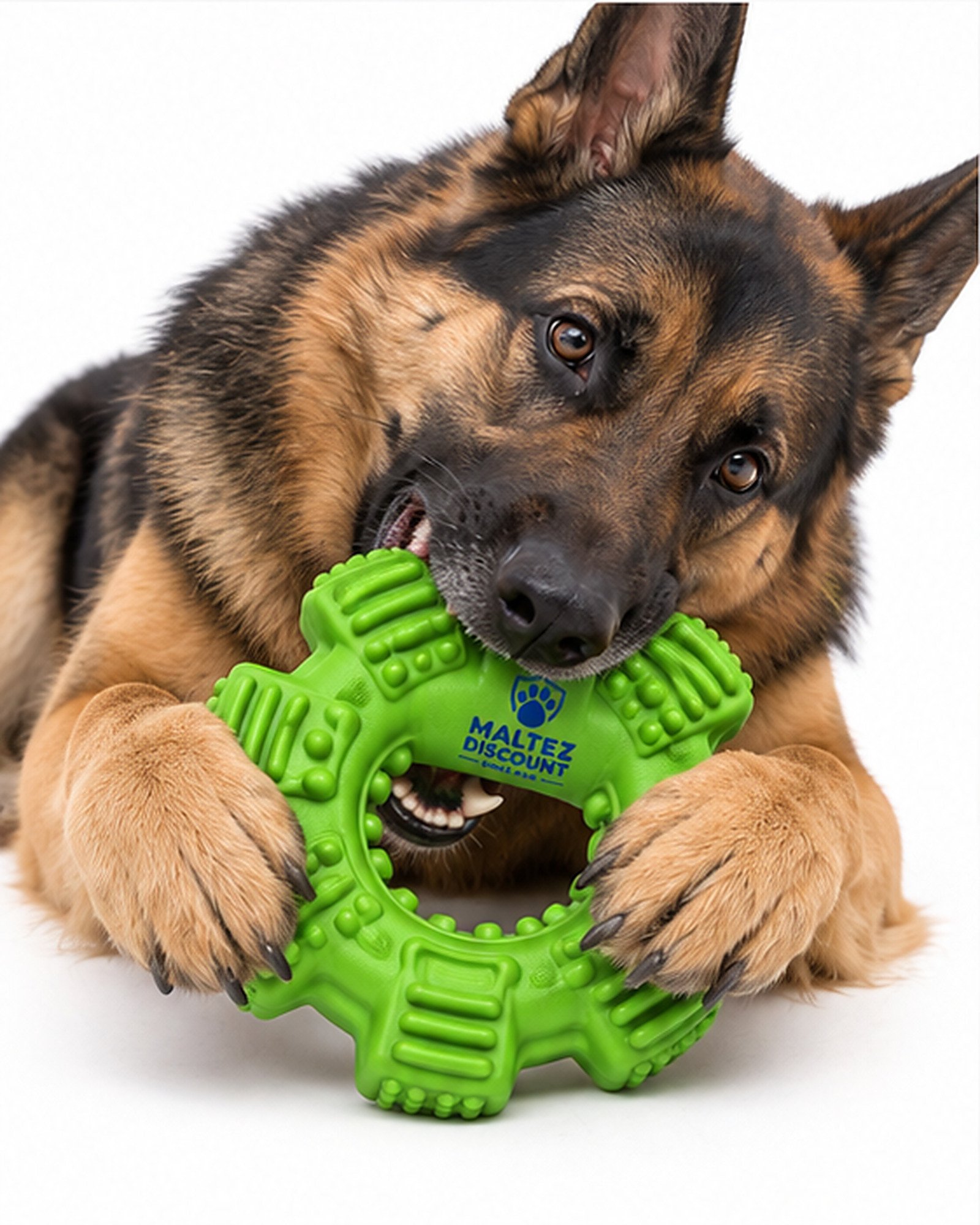 Maltez Discount Textured Ring Dog Chew Toy - Green - Image 7